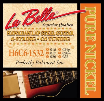 Satz La Bella H6C6-1532, Lap Steel 6-str. C6-tuning