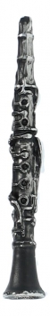 Pin Klarinette schwarz/solber