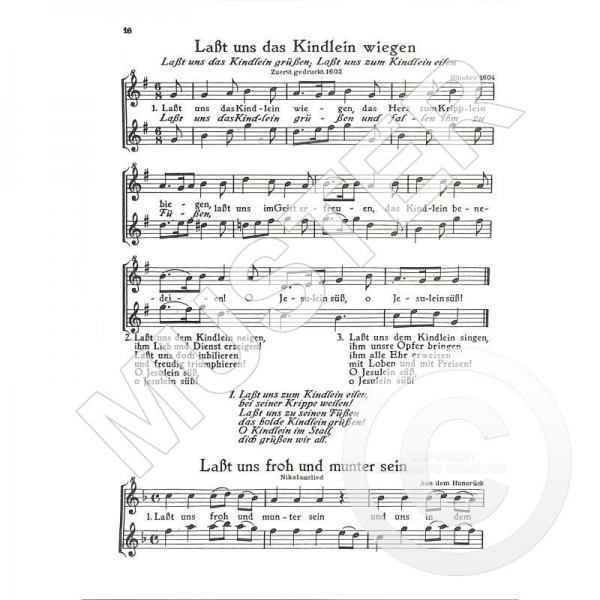 Unsere Weihnachtslieder, BlF Sop, Alt