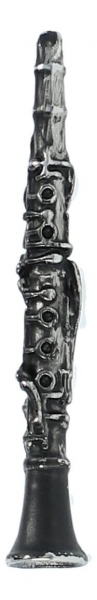 Pin Klarinette schwarz/solber